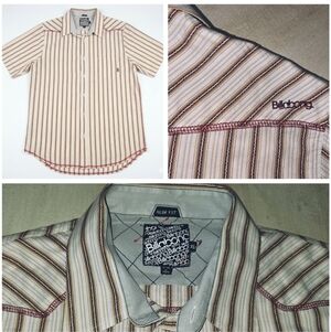 Billabong Men’s Slim Fit Striped Short Sleeve Button-Up. XL